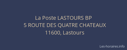 La Poste LASTOURS BP