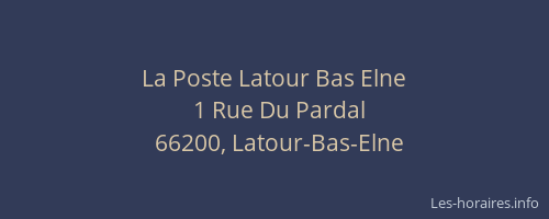 La Poste Latour Bas Elne