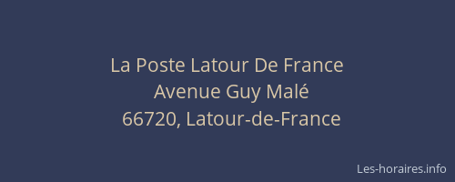 La Poste Latour De France