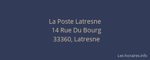 La Poste Latresne