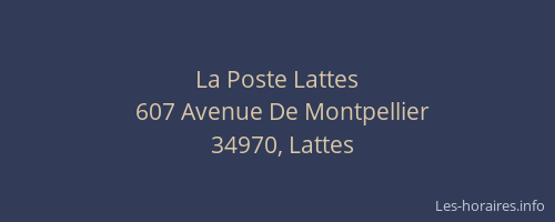 La Poste Lattes