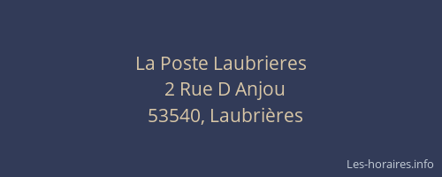 La Poste Laubrieres
