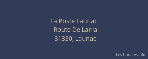 La Poste Launac