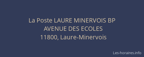 La Poste LAURE MINERVOIS BP