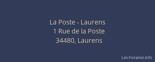 La Poste - Laurens