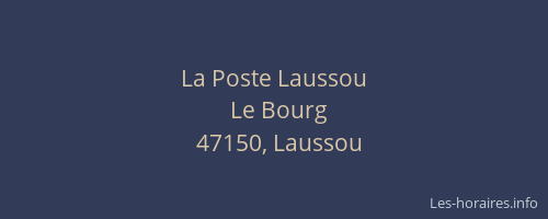 La Poste Laussou