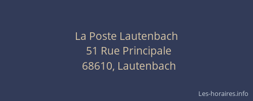La Poste Lautenbach