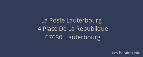 La Poste Lauterbourg