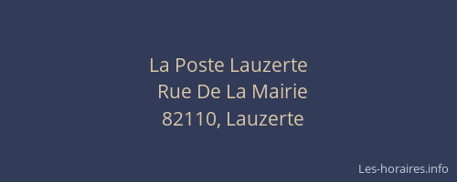 La Poste Lauzerte