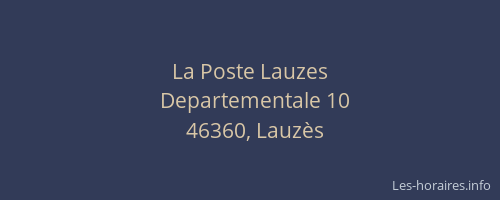 La Poste Lauzes