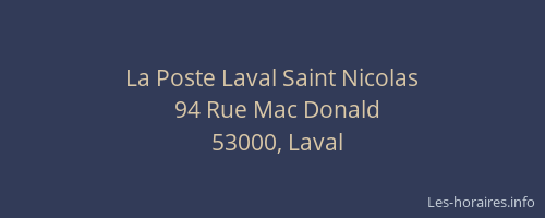 La Poste Laval Saint Nicolas