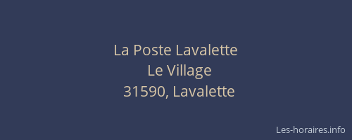La Poste Lavalette