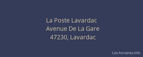 La Poste Lavardac