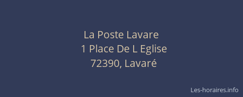 La Poste Lavare