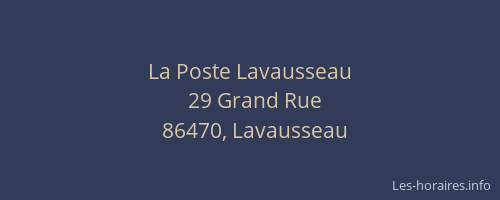 La Poste Lavausseau