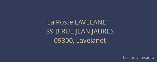 La Poste LAVELANET