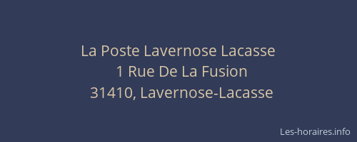 La Poste Lavernose Lacasse