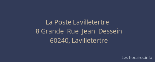 La Poste Lavilletertre