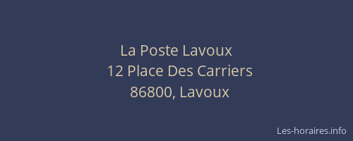 La Poste Lavoux