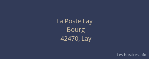 La Poste Lay