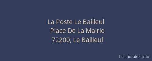 La Poste Le Bailleul