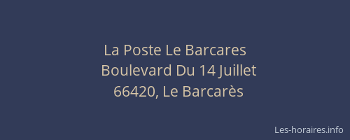La Poste Le Barcares