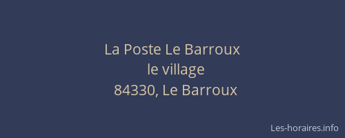 La Poste Le Barroux