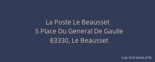 La Poste Le Beausset