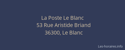 La Poste Le Blanc