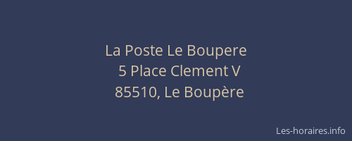 La Poste Le Boupere