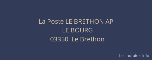 La Poste LE BRETHON AP