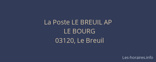 La Poste LE BREUIL AP