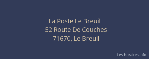 La Poste Le Breuil