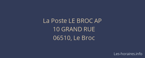 La Poste LE BROC AP