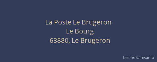 La Poste Le Brugeron