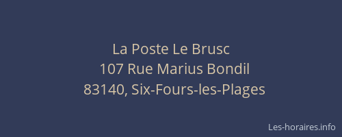La Poste Le Brusc