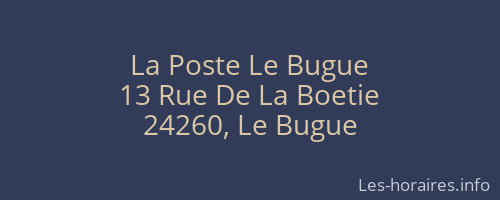 La Poste Le Bugue
