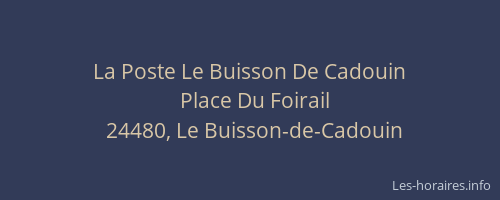 La Poste Le Buisson De Cadouin