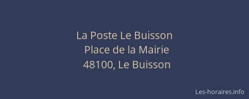 La Poste Le Buisson