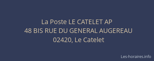 La Poste LE CATELET AP