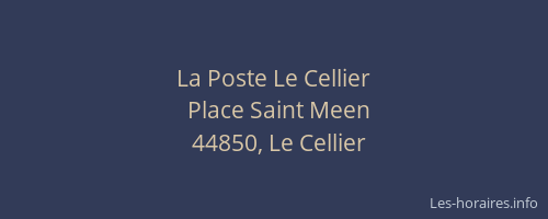 La Poste Le Cellier