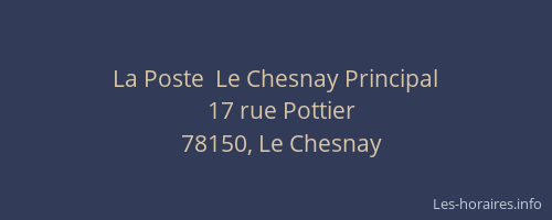 La Poste  Le Chesnay Principal