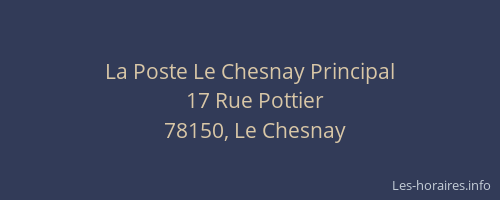 La Poste Le Chesnay Principal