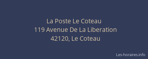 La Poste Le Coteau