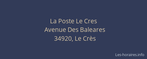 La Poste Le Cres