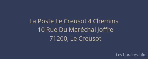 La Poste Le Creusot 4 Chemins