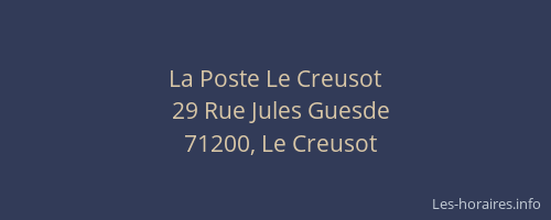 La Poste Le Creusot