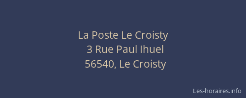 La Poste Le Croisty