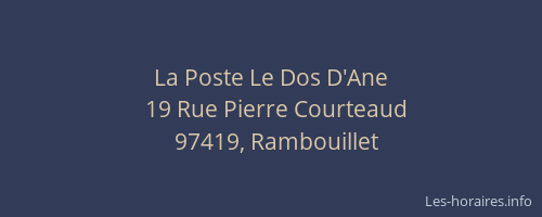 La Poste Le Dos D'Ane