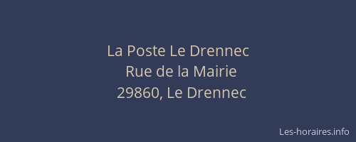 La Poste Le Drennec